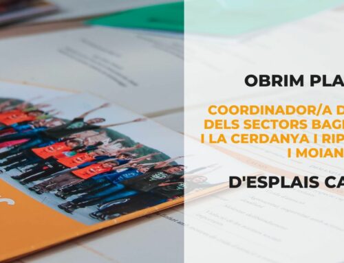 Oferta laboral: busquem Coordinador/a de Projectes dels sectors geogràfics Bages, Berguedà i Cerdanya i Ripollès, Osona i Moianès